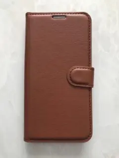 AQUOS sense6のブラウン　茶色　SHARP シンプルレザー手帳型ケース