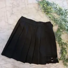 美品 WEGO 黒 プリーツスカート Fサイズ サイドバックル付 ミセパン