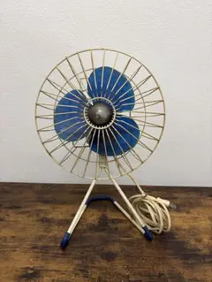 レトロスタイル スタンド式扇風機 青 昭和レトロスタンド式扇風機 青と白 - メルカリ