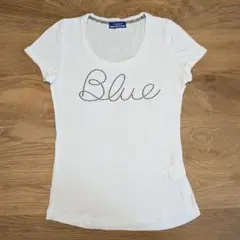 バーバリーロンドン ブルーレーベル　38　Tシャツ コットン混　ホワイト