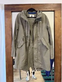 G-STAR RAW メンズ コート フード付き S カーキ ジースターロゥ