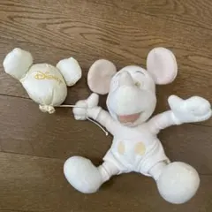 【レトロ】ミッキーマウス ぬいぐるみと風船セット　吸盤付き　ディズニー