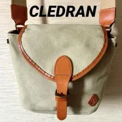 CLEDRAN（クレドラン）のショルダーバッグ【本革+コットン】【美品】ベージュ