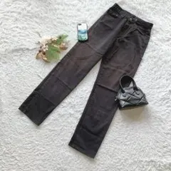 【ボブソン】 (M~L相当) ストレートデニムパンツ ジーパン 28インチ 黒