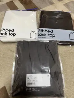 リブタンクトップ 3色セット XL