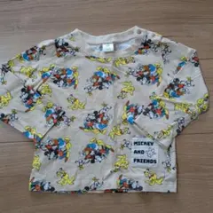 ミッキーと仲間たち 長袖Tシャツ 90