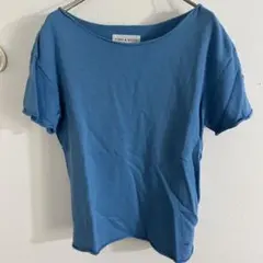 アーバンリサーチドアーズ　 コットン ブラウス　カットソー　半袖　青　綿100%