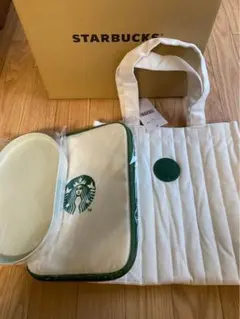 スターバックス2024福袋 3点 トートバッグ マルチケース カフェプレート