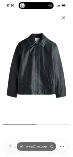 H&M Studio ブラックレザージャケット