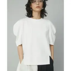 ヘリンドットサイ　Ponte balloon sleeve tops　ホワイトのサムネイル