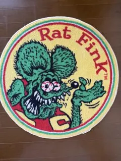 【美品】Rat Fink 円形ラグ