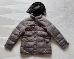 Crocodile クロコダイル メンズ ダウンジャケット 茶 フード取り外し可