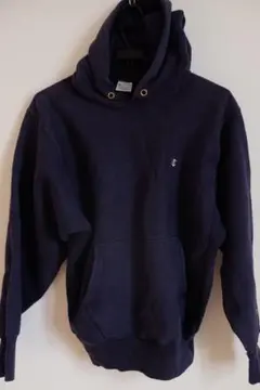 リバースウィーブ　パーカー　usa ネイビー　無地　目あり