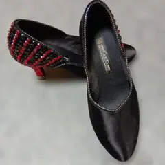 KENT 社交ダンスシューズ ブラック×レッドストーン23.5 KENT 社交ダンスシューズ ブラック×レッドストーン23.5 - メルカリ