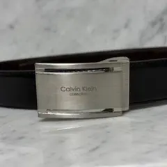 Calvin Klein カルバンクライン ベルト 本革 ブラック 黒 銀のサムネイル
