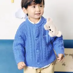 tiny bear モチーフカーディガン_マシンウォッシャブル