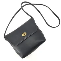 極美品✨ オールドコーチ　ショルダーバッグ　クインシー　アメリカ製　ネイビー