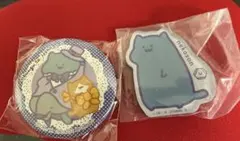 お文具といっしょ　猫さん缶バッジとマグネット
