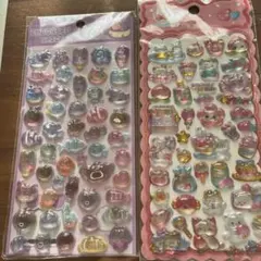 カラフルキャラクターエンボスシールセット　2枚セット