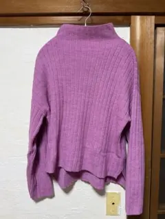 MOUSSY リブ編み ピンクニットセーター F