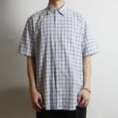 BURBERRY LONDON シアサッカー 半袖シャツ ロゴ /UW332