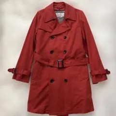 SUPER HAKKA レッド トレンチコート キルティングライナー付 星 薔薇