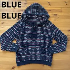 BLUE BLUE ブルーブルー　Indigodye 薄手ニット　フードのサムネイル