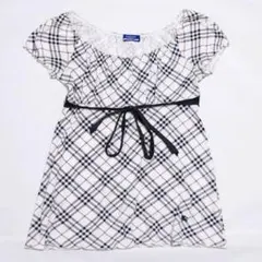 BURBERRY バーバリー ノバチェック カットソー レースリボン y2k