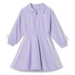 【新品】メゾピアノ　ハーフZIPラインワンピース　長袖　110cm