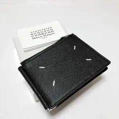 新品 25ss マルジェラ マネークリップ グレイン 黒 牛革 財布 18155