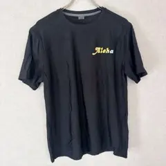 オールドネイビー Alohaロゴ ブラックTシャツ 海外古着 バックプリント
