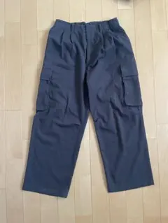 WYM ダークグレー カーゴスラックス ゴムウエスト