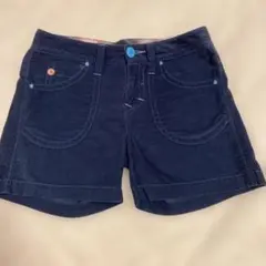 秋冬　ダークブルー コーデゥロイショートパンツ　Sサイズ