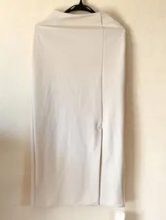 mystic ロングスリット　タイトスカートアイボリー無地　　新品