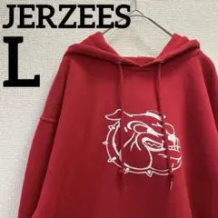 ジャージーズ【L】パーカー フード 長袖 ブルドッグ L 赤 綿 ポリエステルのサムネイル