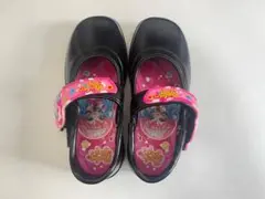 【超美品】Baby Pop 子供フォーマルシューズ 黒×ピンク 26