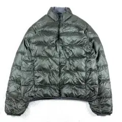 【美品】モンベル ライトアルパイン ダウンジャケット カーキ Lサイズ