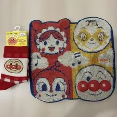 【新品】アンパンマン タオルハンカチ　靴下 13〜19cm 2個セット
