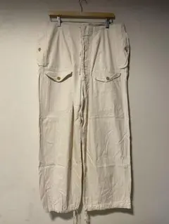 ホワイトカーゴパンツ コットン 4ポケット