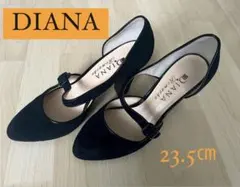 【美品】DIANA ダイアナ　パンプス　ヒール　黒　23.5
