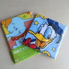 【新品未使用】　ハンドタオル　ループ付き　ディズニー　ドナルドダック　ダンボ