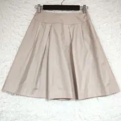 プロポーション proportion ベージュ フレアスカート S カジュアル