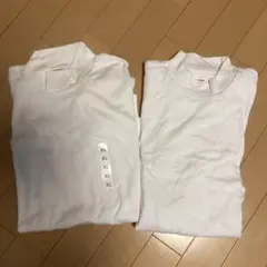 Hanes ユニクロ　長袖ハイネック Tシャツ カットソー2枚セット　XL