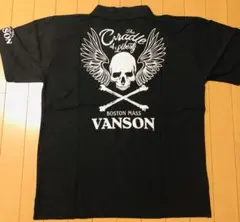 VANSON/バンソン ポロシャツ 黒 両面両腕プリント XLサイズ 未使用のサムネイル