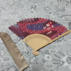 ディズニーミニー扇子　ケース付き