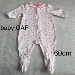 baby GAP 足付きロンパース　ピンク小花柄