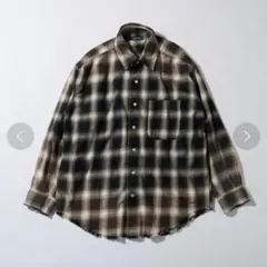 NAUTICA FREAKS STOREダメージチェックシャツ ブラック