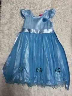 水色フリルドレス