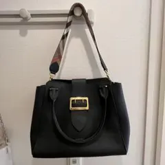 【本日限定値下げ】BURBERRY ハンドバッグ 黒 レザー
