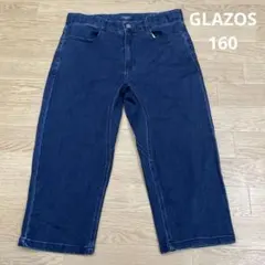 GLAZOS グラソス　 デニムパンツ　ネイビー　七部丈　160